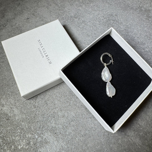 Nina Ullrich Double Baroque Pearl Hoop Earring - Single